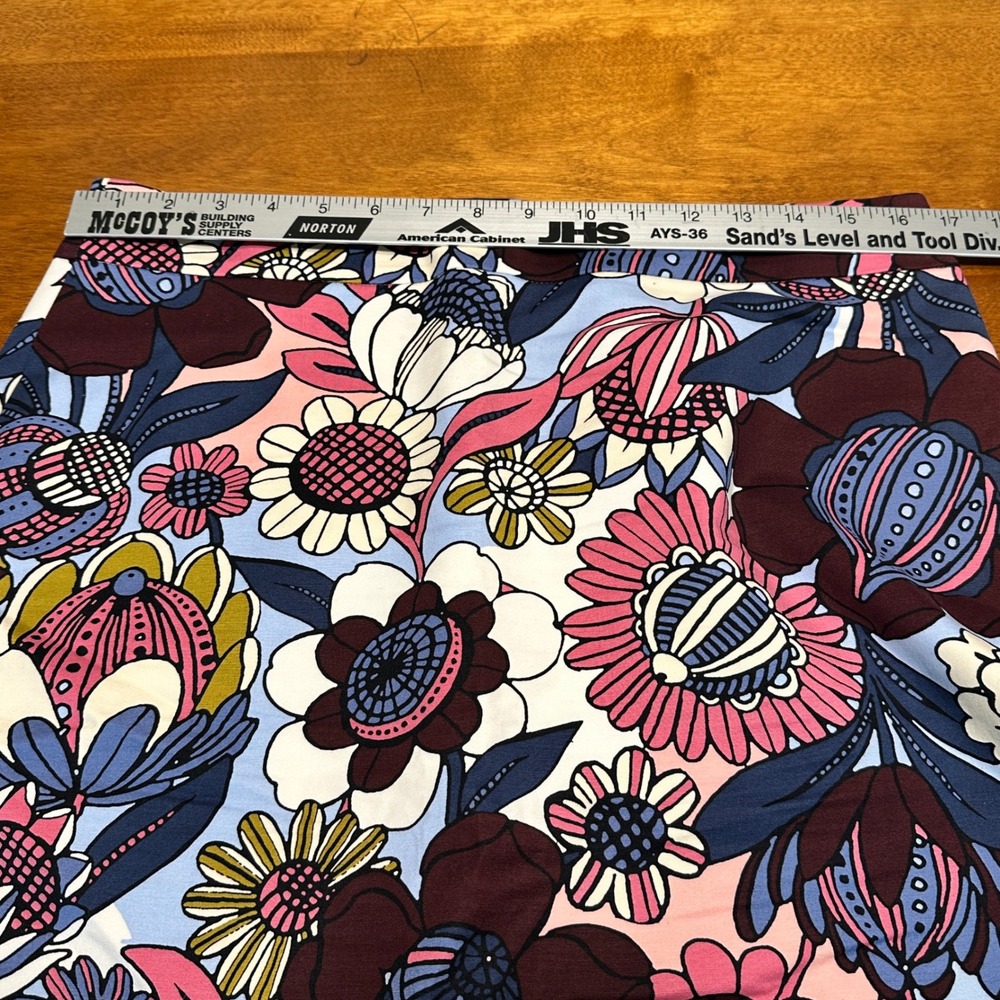Ann Taylor Factory Floral Pencil Skirt Blue‎ Pink Burgundy Size 10 - Picture 10 of 12